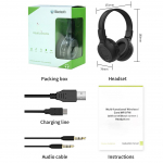 B570 Bluetooth K&otilde;rvaklapid Kokkupandavad HIFI Stereo Juhtmevabad K&otilde;rvaklapid LCD-ekraaniga Peakomplekt FM-raadio Micro-SD pesa 18*15.1*7.9cm