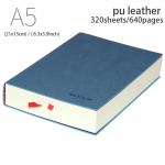 640/400/240/160 lehek&uuml;lge &uuml;lipaksu joonega &otilde;pilasp&auml;evik m&auml;rkmik kontoritarvete A4/A5/A6 PU nahast &auml;rit&ouml;&ouml; m&auml;rkmik A5 Blue 640page