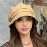 Kalurim&uuml;ts s&uuml;gistalvine kaheksanurkne barett naistele &uuml;hev&auml;rviline kraanikausikork stack kork &auml;mbrikork Kokkupandav rannam&uuml;ts reisivisiirim&uuml;ts 55-59cm kohv