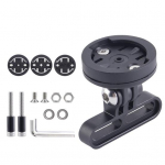 Jalgrattaarvuti kinnitus GoPro jaoks Reguleeritav kerge universaalne MTB m&auml;gijalgratta juhtraua arvuti tegevuskaamera valgushoidja jalgrattatarvikud must