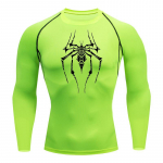 Spider Print Kompressioons&auml;rgid meestele J&otilde;usaalitreening Jooksmine Baselayers Aluss&auml;rgid Rash Guard Athletic Quick Dry Ts&auml;rgid Topid S