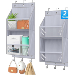 2 pakki ukse kohale riputatavat korraldajat, l&auml;bipaistvad s&uuml;gavamad riiulid, riidepuu 6 mantlikonksuga, ukse kohale riputatav hall