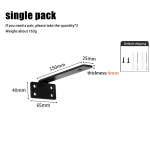 1 komplekt vastupidavaid malmist riiulid kronsteinid ujuvad riiuliklambrid 4 mm paksused n&auml;htamatud L-klambrid riiulite toetamiseks 6in must