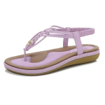 Suvised Naiste Uued Boho Kudumissandalid Retro Lamedad Slip-on Varvaste Vahel Klipiga Kingad Moodsad Vabaaja V&auml;litingimustes Rannas Naiste Sandalid 2024 41 lavendel