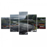 L&otilde;uenditr&uuml;kid 5 t&uuml;kki N&uuml;rburgringi rallitee plakat Maastikumaal Seinakunstipildid elutoa sisekujunduseks 20x35cm*2 20x45cm*2 20x55cm*1