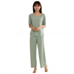 Naiste j&auml;&auml;siidist pidžaamakomplekt l&uuml;hikeste varrukatega top laiade s&auml;&auml;rtega p&uuml;ksid magamisr&otilde;ivaste komplekt suvine &uuml;li&otilde;huke kaheosaline vabaaja &ouml;&ouml;r&otilde;ivastus L