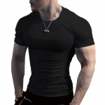 Meeste Slim Fit Crew kaelusega T-s&auml;rk Muscle Top J&otilde;usaali l&uuml;hikeste varrukatega tavaline pluus T-s&auml;rk M