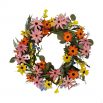 19 inch Artificial Spring Wreaths Summer Large Wreath Colorful Floral for Outdoor