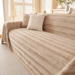 Talvine J&auml;nesevillane Telkimine Piknik Diivanikate Diivanikatted Funda Diivan Paksud Triibud Diivanikatted Matid Viske Tekid 180*130cm khaki