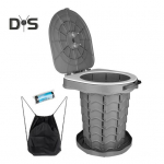 Sisset&otilde;mmatav Kaasaskantav Tualett Tugev Kandev&otilde;ime Reguleeritav K&otilde;rgus Telkimistualett Kaasaskantav Poti Erakorraliseks Kasutamiseks must