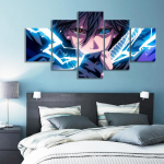 Jaapani anime peategelane 5 paneeliga l&otilde;uendiga pilt prinditud seinakunst, l&otilde;uendimaaling, seinakaunistus elutoa jaoks, raamita plakat 20x35cm*2 20x45cm*2 20x55cm*1