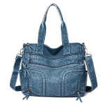 Kevadine naiste mood crossbody kott k&otilde;rge kvaliteediga suur mahutavus &otilde;lakott vintage teksasinine pesu gray