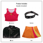 Sunset Shimmer My Little Pony Cosplay Kost&uuml;&uuml;m - Ponyville T&uuml;druk Anime Lava Riietus (Euroopa ja Ameerika stiil) X-Large