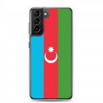 Coque T&eacute;l&eacute;phone &ndash; Samsung &ndash; Galaxy S21 Ultra &ndash; Drapeau Azerba&iuml;djan &ndash; Souple &ndash; mitmev&auml;rviline