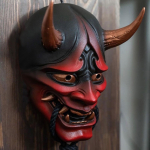 Jaapani palgam&otilde;rvar Mask Halloweeni jube n&auml;omask Lateks Cosplay peorekvisiidid punane