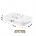 Uus k&uuml;lmutatud liha pakkekarp Toidukvaliteediga k&uuml;lmkapp S&auml;ilitamine Puuvilja-k&ouml;&ouml;giviljade konserveerimine N&otilde;ude valmistamine jagatud kast 1PC-800ML