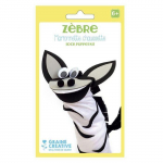 Kit Marionnette chaussette - Z&egrave;bre - Mixte - 2 ans - Adulte - Noir