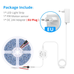 PIR liikumisanduriga LED trepi &ouml;&ouml;valgusti WS2811 pikslitega adresseeritav tagaajamisriba toa, trepikoja, koridori, sissep&auml;&auml;su lamp, dekoratsioon 10M soe valge v&auml;rv