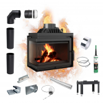 Malm kamin KRATKI SIMPLE vasak 8 kW &Oslash; 200