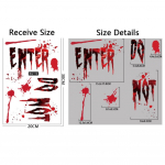 Halloweeni PVC klaasakna staatiline kleebis &otilde;uduskummitus vari ja verine k&auml;si kleebis Halloweeni peokaunistus