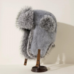 Imitatsioonkarusnahast pl&uuml;&uuml;sist Lei Fengi m&uuml;ts lastele talvine paksendatud soe k&otilde;rvaklapiga m&uuml;ts v&auml;listingimustes jalgrattas&otilde;iduks k&uuml;lma ilma m&uuml;ts One size