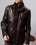 Nahk Lamm Nahk Stiilne Meeste Trenchcoat Vabaaja Pruun Halloween Formaalne Ehtne S pruun