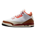 Air Jordan 3 Retro GS Mars Stone Laste tossud Valge Must Team-Oranž DV7028-108 35.5