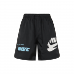 Nike Sportswear Kootud paelaga keskmise v&ouml;&ouml;kohaga pol&uuml;ester kirjadega sirge s&auml;&auml;rega l&uuml;hikesed p&uuml;ksid Meeste alumised osad Must DM6880-010 S