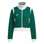 Adidas Originals Retro Club Treeningjakk Mugava T&otilde;mblukuga Kraega Spordipikkade Varrukatega Jakk Naiste Jakk Metsaroheline JM8021 L