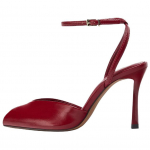 Zara PU avatud varba elegantne k&otilde;rge kontsaga pahkluupaelaga sandaalid 9,5 cm Naiste sandaalid Punane 2356610600 36