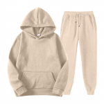 Meeste kapuutsiga spordidress, Unisex, kaheosalised jooksuriided, pikkade varrukatega pulloverid, pusad ja dressip&uuml;ksid M khaki