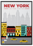 Plakat New York Nowy Jork ilustracja 21x30 cm