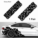 1X 200x60cm Auto Veoauto K&uuml;ljekleebis Camouflage L&auml;ikiv Must Kolmnurgad Vin&uuml;&uuml;lkleebis