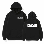 DAF tuulekindel kapuutsiga talvine villane spordijakk - Vabaaja laia l&otilde;ikega riided - Moodne pullover-s&auml;rk M black