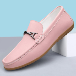 Br&auml;nd Meeste Kvaliteetne Nahk Elegantne Mokassiin Kingad Vabaaja Kingad Mokassiinid Slip-on Meeste Madalad Mehelikud Pehmed Mugavad Igap&auml;evased S&otilde;idukingad 45 roosa