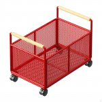 Compact under Desk Storage Cart with Wheels And Handle Mobile File Organizer Magazine Basket Toy 25cmx38cmx30cm