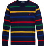 Polo Ralph Lauren Dressipluus FW25 Puuvillane Triibuline &Uuml;mmarguse kaelusega Pikkade varrukatega Laste Laste dressipluus 323979349-001 L