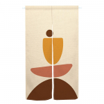 Boho stiilis Noren uksekardinad P&auml;ikesev&auml;rviline Vikerkaar Abstraktne Geomeetriline Muster Linane Ukseava Kardin K&ouml;&ouml;gi Sissep&auml;&auml;s Pooleks Jagatud Kardinad 65x90cm&Rod Pocket