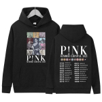 Laulja P!nk Roosa Suvekarnevali Tuur 2024 Prindiga Huppar Mehed Naised Hip Hop Retro Mood &Uuml;legabariidiline Dressipluus Pullover Streetwear S gray