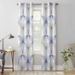 Moodsa kunsti geomeetrilise mustriga sinised aknakardinad elutuppa Luksuslikud magamistoa kardinad K&ouml;&ouml;gi rulood kardinad kardinad 135W x 230H(cm) x2