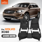 APPDEE Car floor mats for Volvo XC60 2009 2010 2011 2012 2013 2014 2015 auto foot Pads automobile carpet cover BLACK-BLACK-Only 1pc