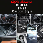 ABS carbon Style Interior Decoration Accessores For Alfa Romeo Giulia 2017 - Center Console Air outlet Gear Car door storage case