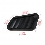 17 cm universaalne s&uuml;sinikkiust auto dekoratiivne &otilde;huvoolu sisselaskeava kapoti k&uuml;hvel kapoti ventilatsiooniava katte kleebised kaunistus 2PC BLACK