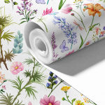 Lilleline tapeet Kleepuv ja kooritav Leht Kiil Liblikas Tapeetrull Eemaldatav Veekindel Kontaktpaber Magamistoa seinale 45x300cm