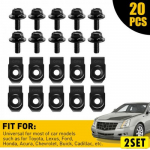 For GM Truck Body Bolts&U-nut Clips- M6-1.0 x 20mm- 10mm Hex- 40pcs (10ea)- #150