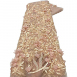 1 jardi 3D pitslille tikandiga aplikatsioonikangas, k&otilde;rge kvaliteediga Aafrika pruudilinnepitskangas DIY &otilde;mblemiseks, pulmakleit 1Yard