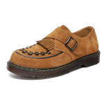 Retro seemisnahast nahast kingad tutt kerged madalad kingad mokassiinid vabaajakingad paks platvorm luksuslik mood ametlik king 43 kollane