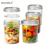 Masoni purgikud 350ML Kaantega 4 tk Pint Masoni purgikud Tihendusribadega Klaasist Konserveerimispurgid Meele, Moosi, Želee, Kohvi, Salati jaoks