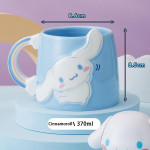 Sanrio Hello Kitty keraamiline kruus lastele Armas 3D reljeefne My Melody kohvitass loomingulise k&auml;epidemega Kodu Kaerahelbed/Piimavesi Kruus 370ML