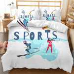 Spordi Voodipesukomplekt Taekwondo Kaitsetehnikad Spordipraktika Voodipesu Aikido Karate Judo Queen King Pol&uuml;ester Tekikott EU Single(135*200cm)3pcs